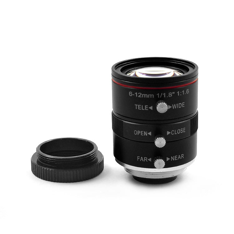 MOKOSE 6-12mm Zoom Camera Manual Lens 1/1.8" F2.8 C Mount