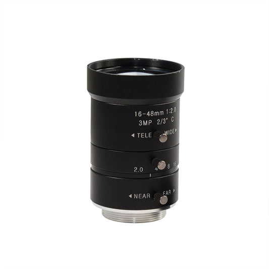 MOKOSE 16-48MM F2.0 2/3" C-Mount Industrial Telephoto Zoom Manual Lens