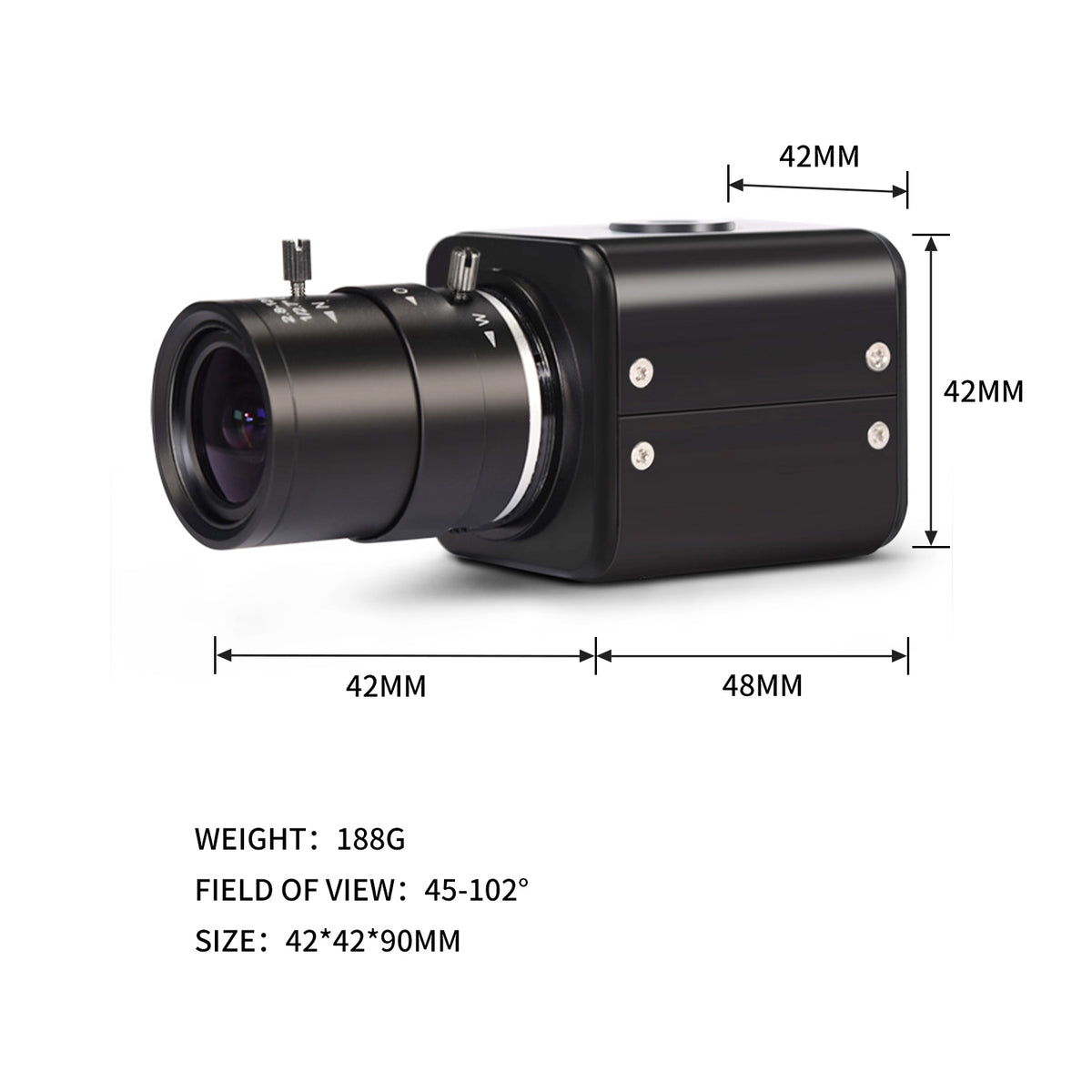 MOKOSE HDMI Camera, 2160P30/25/24fps, 1080P 60/50/30/25FPS, 1080i60/50fps, 720P60/50fps, 1024*768P60fps Digital Security Camera, Industry Digital Camera HDC10