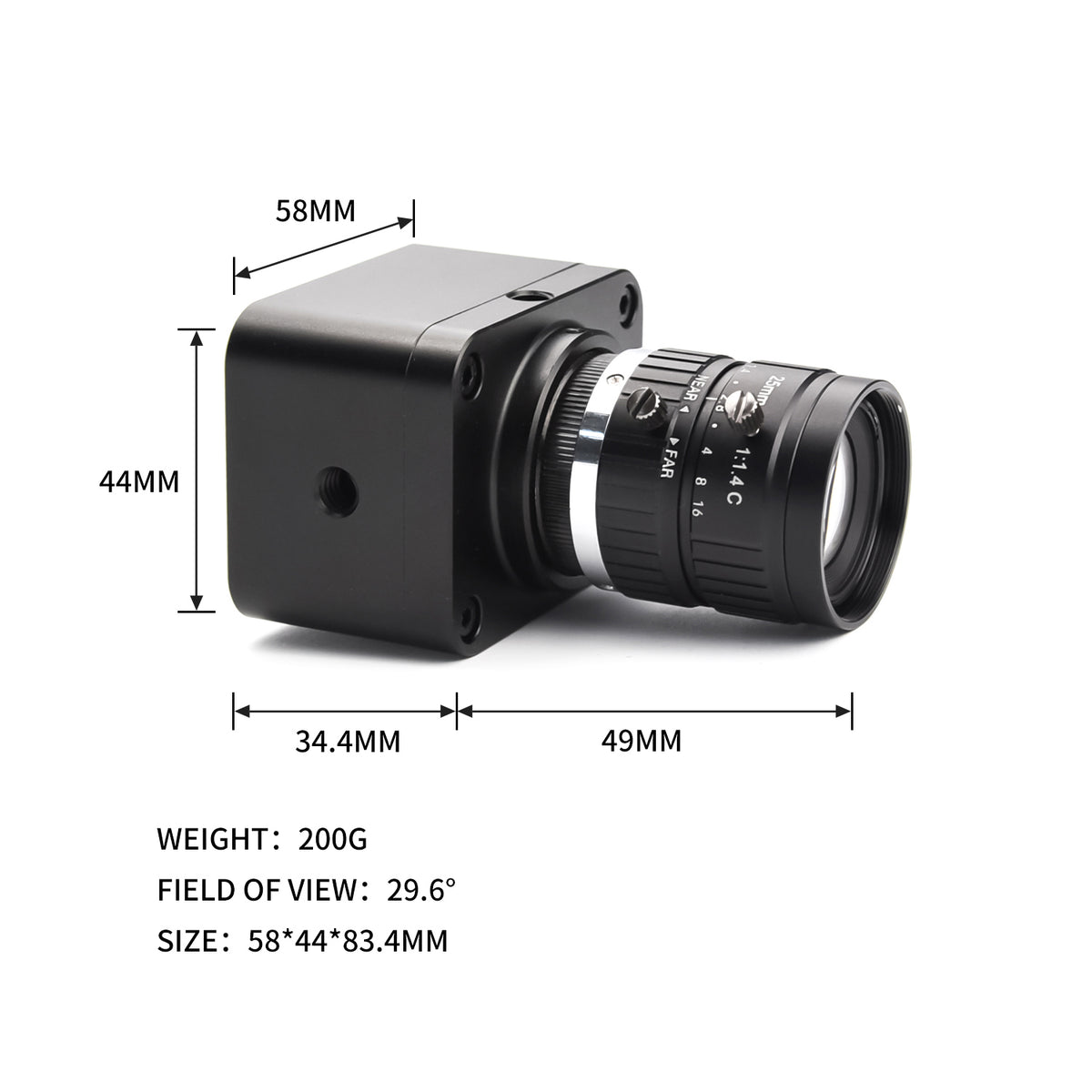 MOKOSE 20MP USB3.0 UVC Driver-Free Webcam 5472*3648/25fps YUV 1080P 60FPS IMX283 1" Sensor USB Manual Focus Machine vision camera for Desktop and Laptop P60