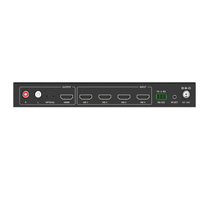 MOKOSE 4K60 4x1 Multiviewer Seamless UHD Video Switcher was developed for the purpose of supporting higher output resolution (4K@60) for multiple sources on a single screen