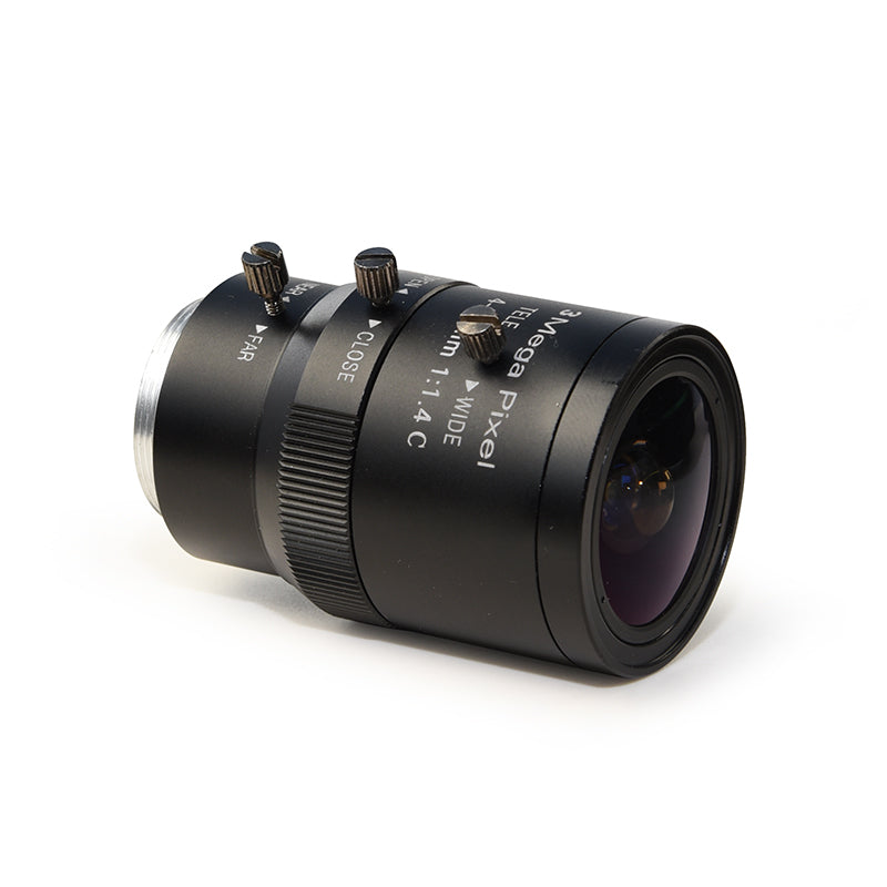 MOKOSE 4-12mm Varifocal Camera Lens F1.4 C Mount Manual Zoom Manual Focus Lens
