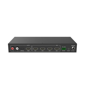 MOKOSE 4K60 4x1 Multiviewer Seamless UHD Video Switcher was developed for the purpose of supporting higher output resolution (4K@60) for multiple sources on a single screen