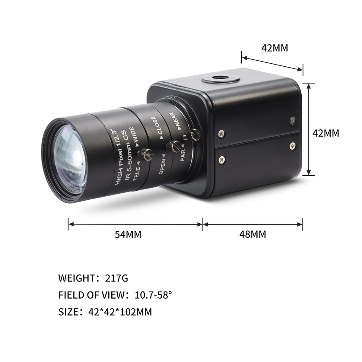 MOKOSE HDMI Camera, 2160P30/25/24fps, 1080P 60/50/30/25FPS, 1080i60/50fps, 720P60/50fps, 1024*768P60fps Digital Security Camera, Industry Digital Camera HDC10