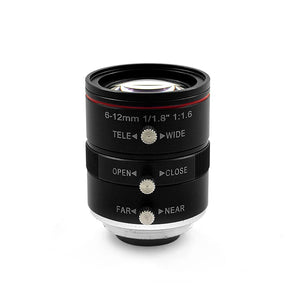MOKOSE 6-12mm Zoom Camera Manual Lens 1/1.8" F2.8 C Mount