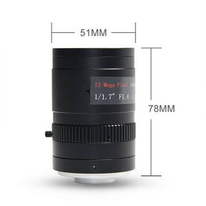 MOKOSE 4K HD CCTV Camera Manual Lens 3.6-18mm 1/1.7" 12 Megapixel IR F1.4 CS Mount Varifocal Wide Angle View