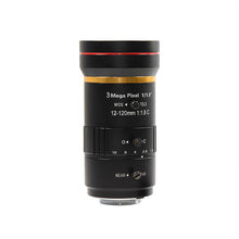 Load image into Gallery viewer, MOKOSE 1/1.8&quot; 12-120MM F/1.8 C-Mount Industrial Telephoto Zoom Manual Lens