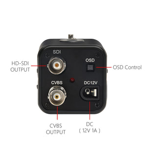 MOKOSE Mini SDI Camera with HD No Distortion Lens HD-SDI 2 MP 1080P HD Digital CCTV Security Camera